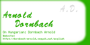 arnold dornbach business card
